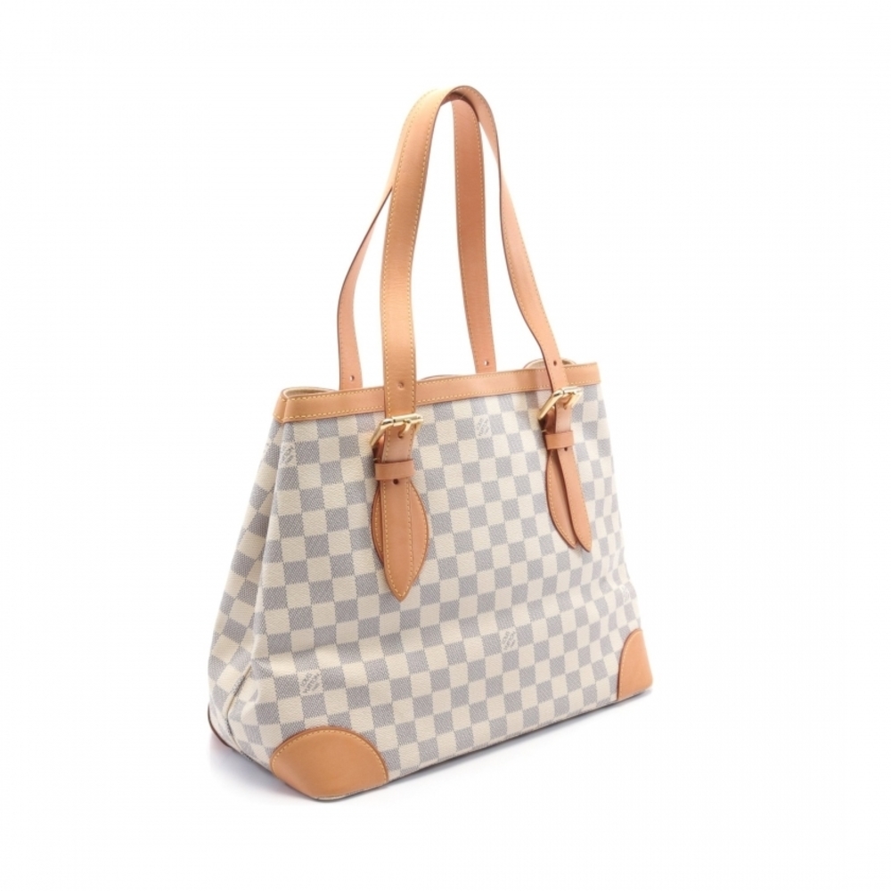 Louis Vuitton Hampstead MM Damier Azur Shoulder Bag White
